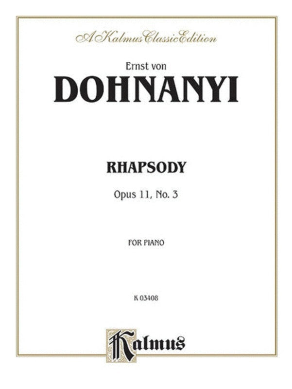 Rhapsody Op 11 No 3