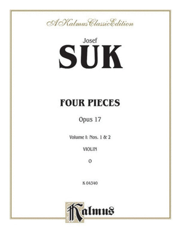 Pieces 4 Book 1 Op 17 Nos 1 And 2 Violin Piano Book