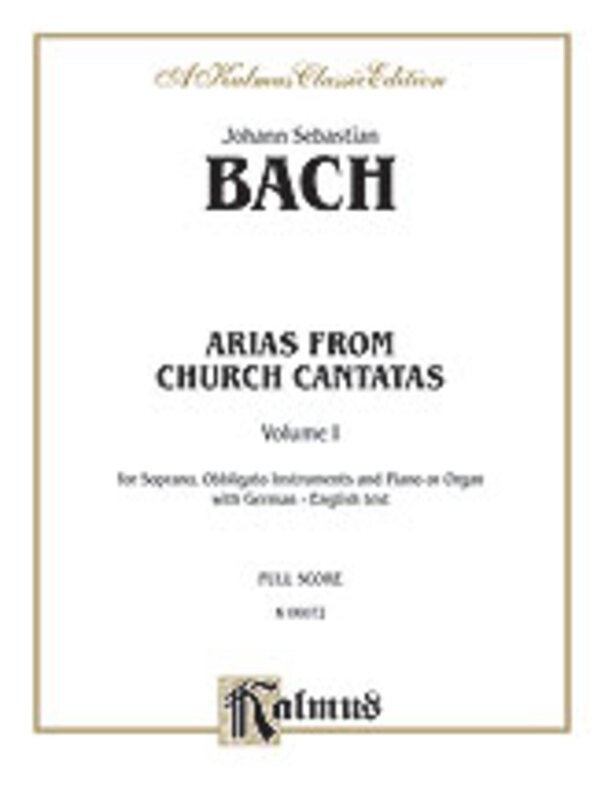 Arias From Church Cantatas Soprano Book 1