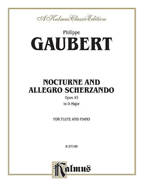 Nocturne And Allegro Scherzando Op 43 D Flute Piano Book