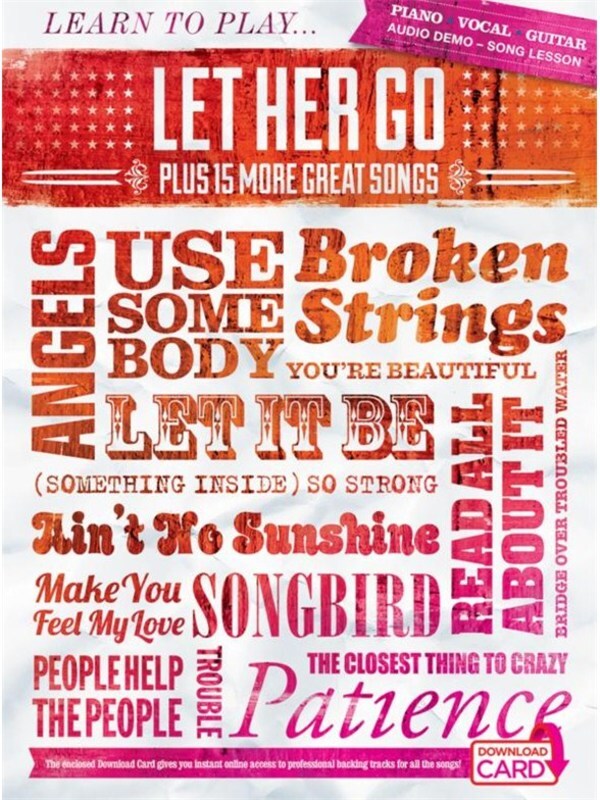 Learn To Play Let Her Go Plus 15 More Hits Book/Online Audio