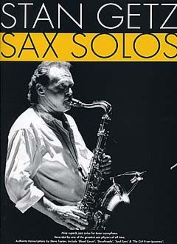 Stan Getz Sax Solos Tenor Sax (Softcover Book)