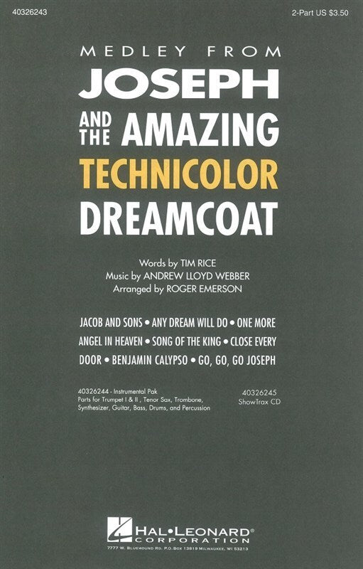 Medley From Joseph Technicolor Dreamcoat 2 Part