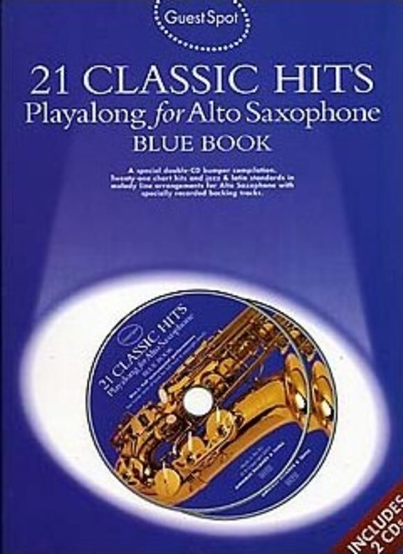 Guest Spot 21 Classic Hits Blue Alto Sax Softcover Book/CD