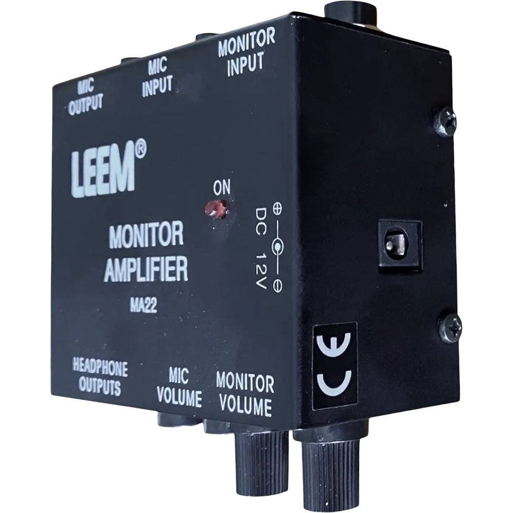 Leem MA22 Dual Headphone Monitor Amplifier with Microphone Pass-Through and Independent Volume Control — view 3