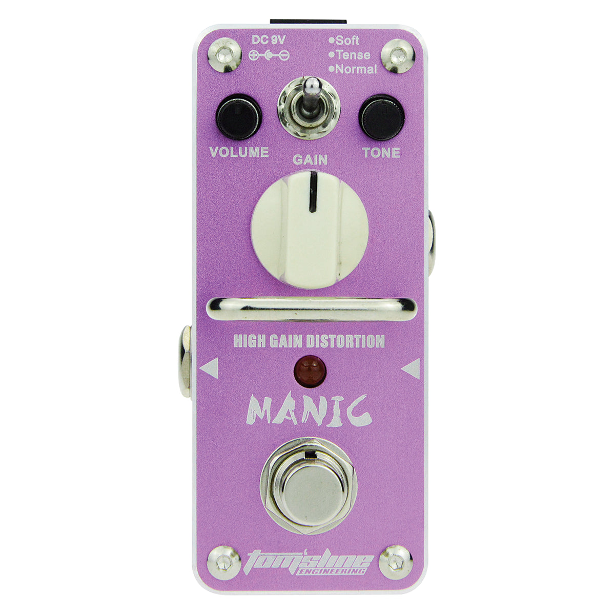 Toms Line AMC-3 Manic Mini High Gain Distortion Pedal with 3 Modes and True Bypass