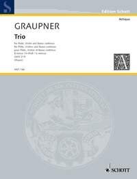 Graupner Trio GWV 219 for Flute, Violin, and Basso Continuo, 20 Pages, Published by Schott Music