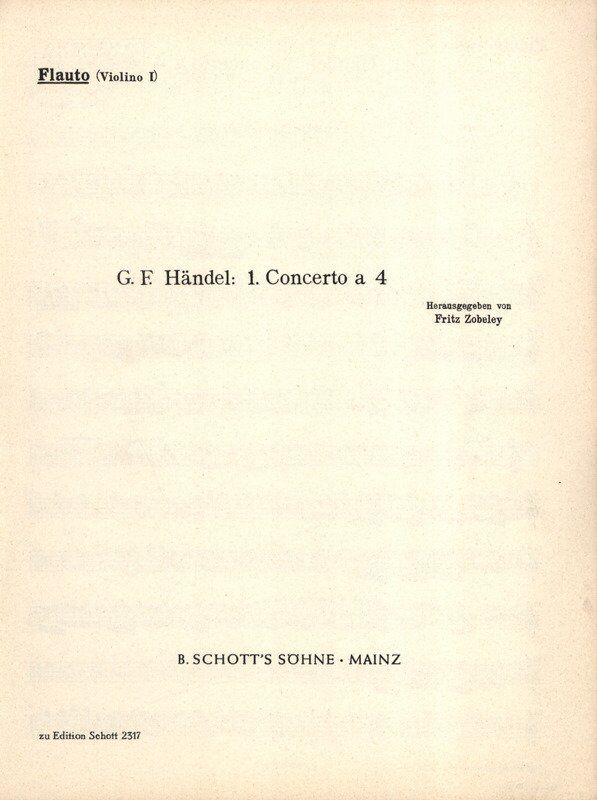 Concerto a Quattro TWV 43 D 3 Violin 2 Part by Georg Philipp Telemann
