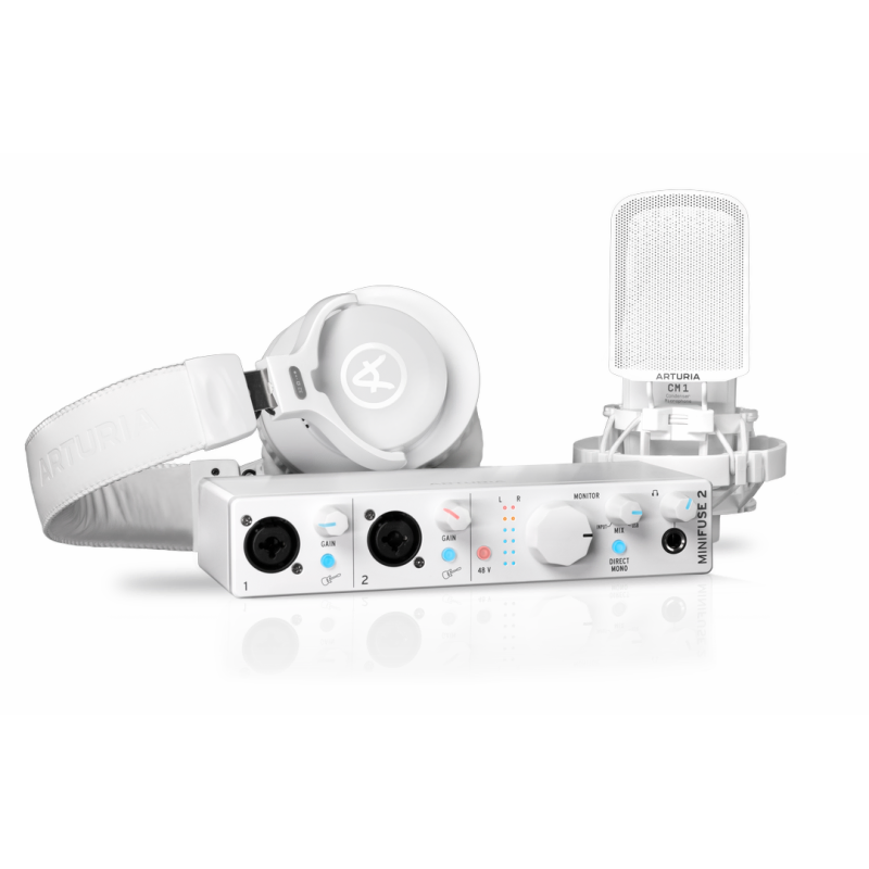 Arturia MiniFuse Recording Pack White - Audio Interface, Microphone, Headphones & Cables Included — view 6