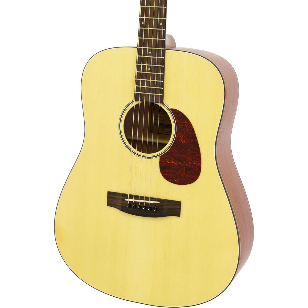 Aria 100 Series Dreadnought Acoustic Guitar, Spruce Top, Sapele Back & Sides, Natural Matte Finish, Shell Pickguard — view 3