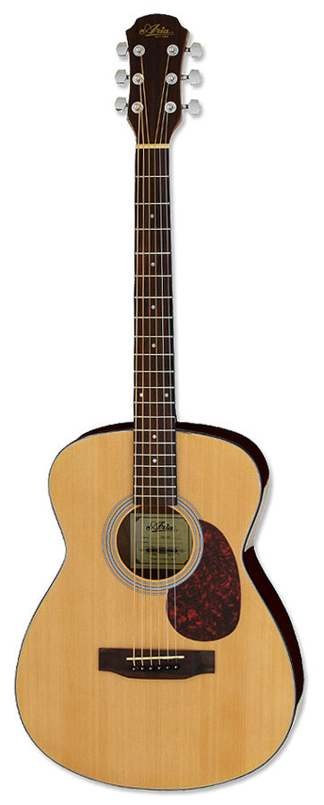 Aria ADF-01 Folk Body Acoustic Guitar Gloss Natural, Spruce Top, Sapele Back and Sides
