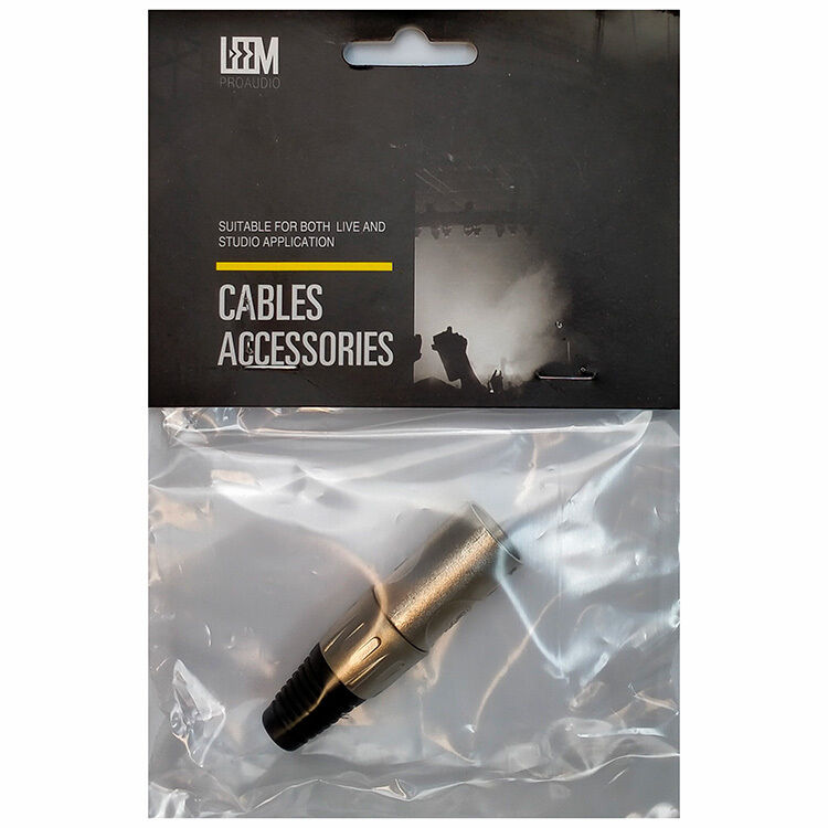 Leem Male Heavy Duty XLR Cable Connector Nickel Pack of 1 — view 4