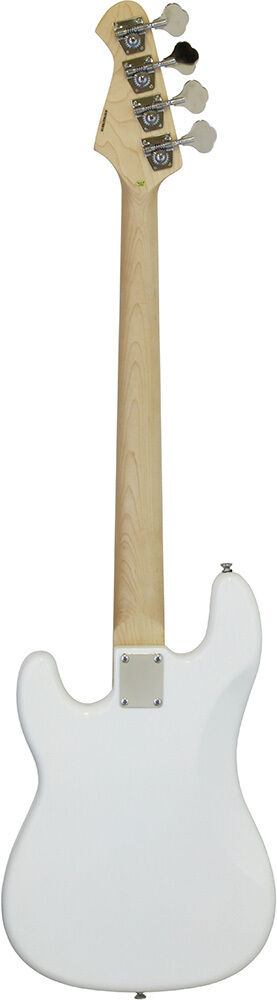 Aria STB-PB/M Electric Bass Guitar White with Maple Neck and Single Coil Pickup — view 2