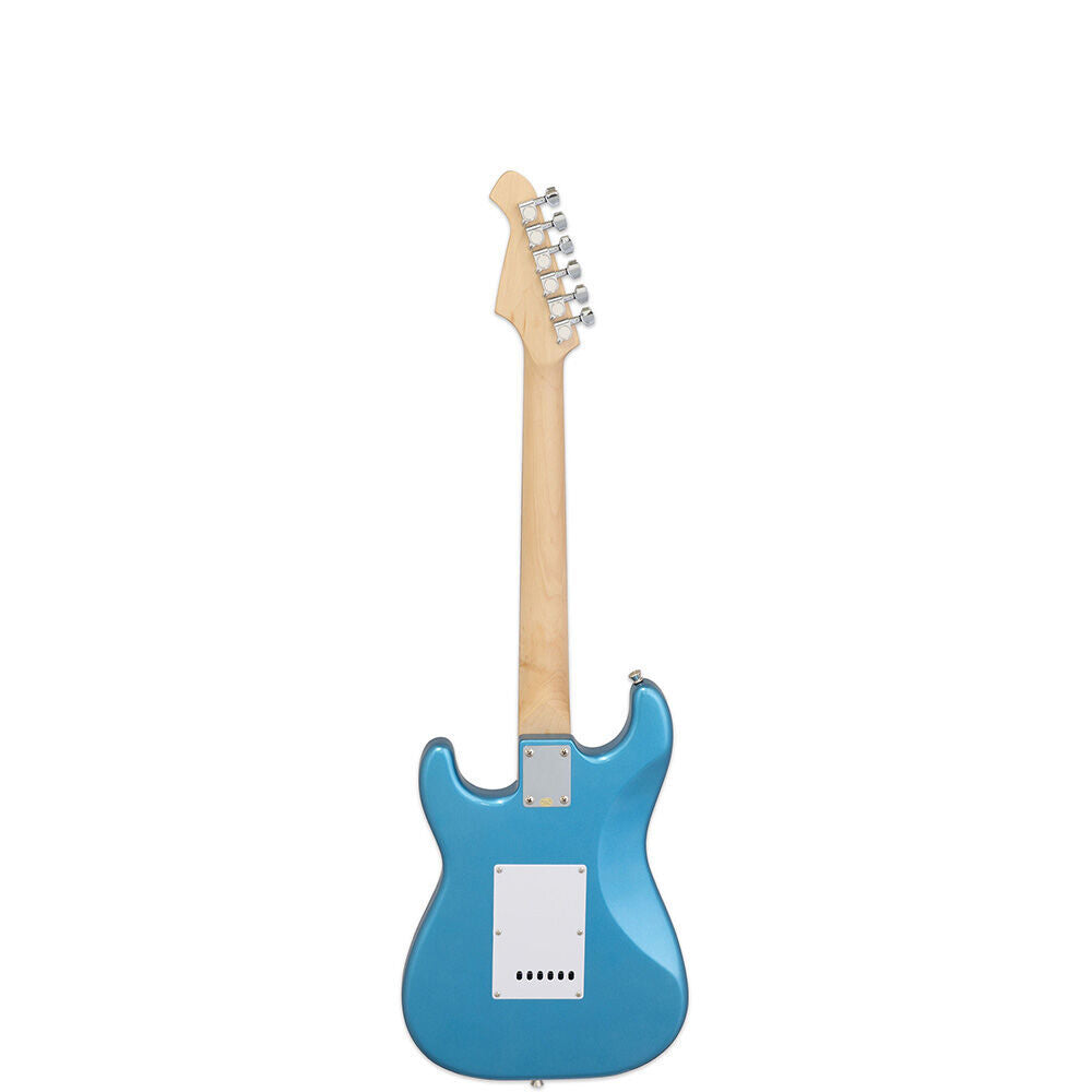 Aria STG-MINI 3/4 Size Electric Guitar Metallic Blue Solid Body with Maple Neck and Rosewood Fingerboard — view 2