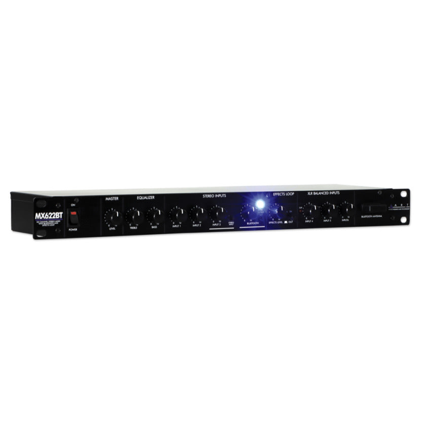 ART MX622BT Six Channel Stereo Mixer with Bluetooth and Effects Loop