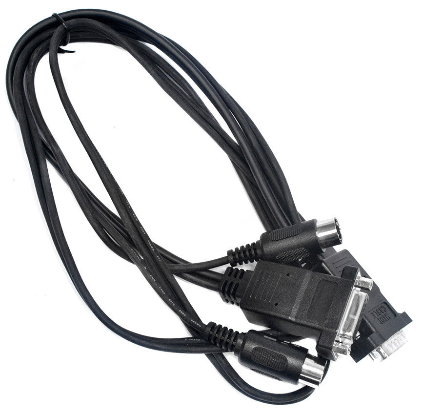 Leem PC MIDI Cable with 15 Pin Joystick Port and Dual 5-Pin DIN Connectors
