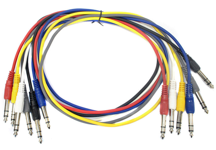 Leem 3ft Stereo Patch Cables 6pk - 1/4" Stereo Jack Plug to 1/4" Stereo Jack Plug — view 2