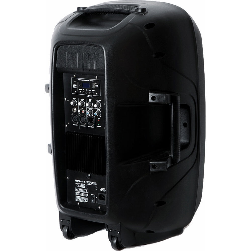 Leem SPA-15 Active 200W 2-Way 15" PA Speaker with Bluetooth, USB, and SD Card Slot — view 5