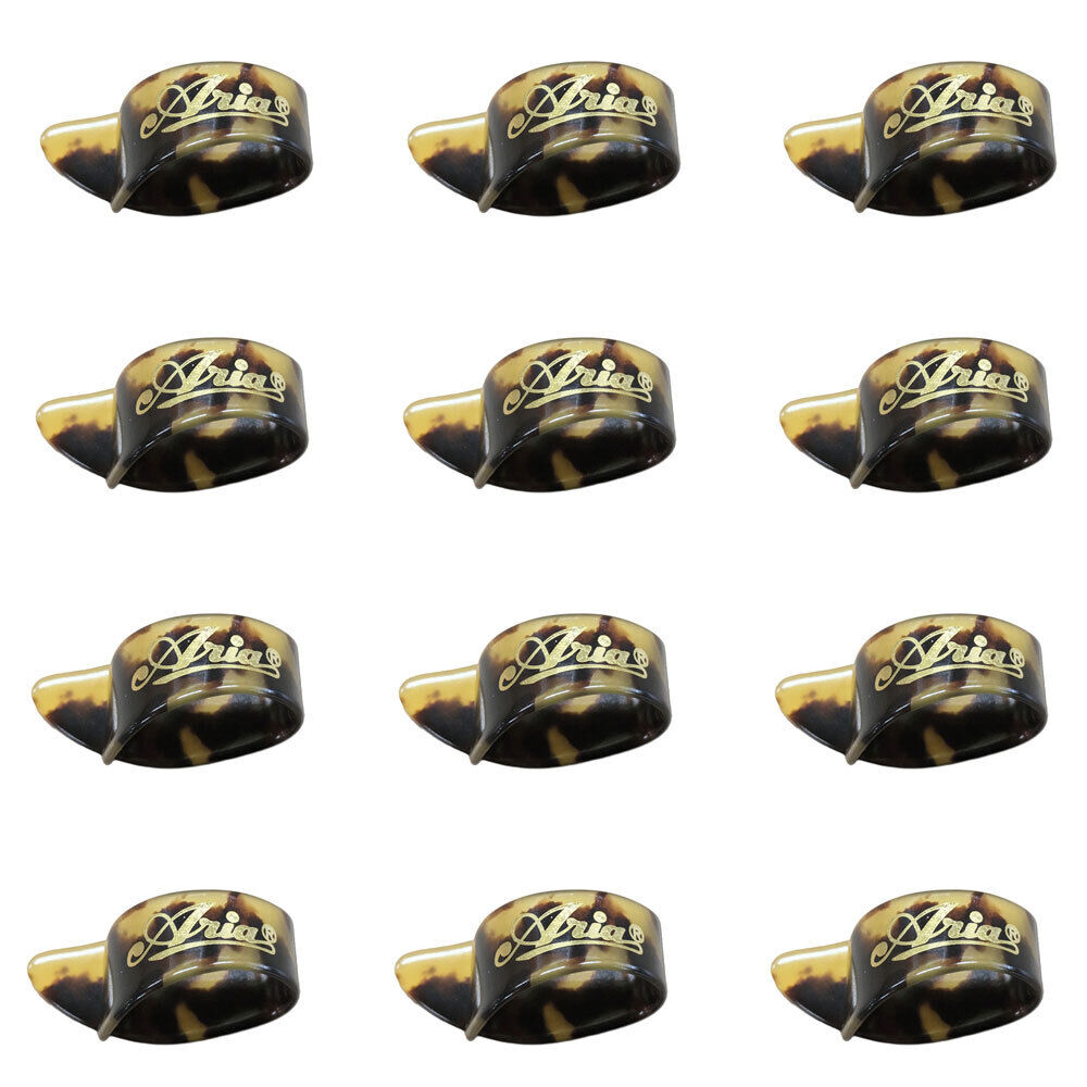Aria Large Plastic Thumb Picks Shell Finish 12-Pack — view 3