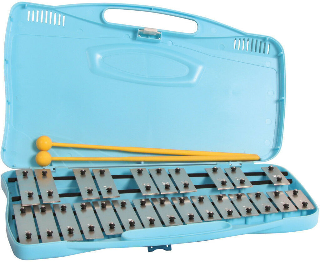 Glockenspiel - 25 Bars Beaters Included Blue Case, Mano Percussion