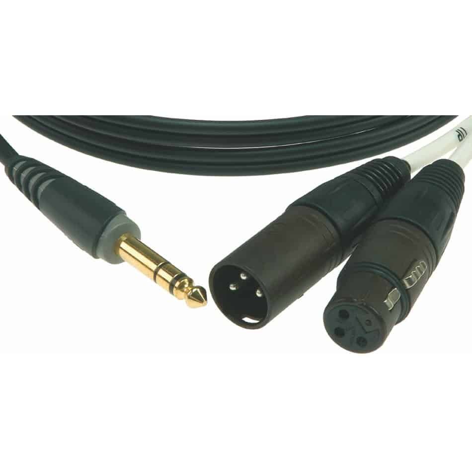 Klotz AY1X-0200 2m Insert Cable - 1/4" TRS Jack to 2 x XLR (M/F) — view 4
