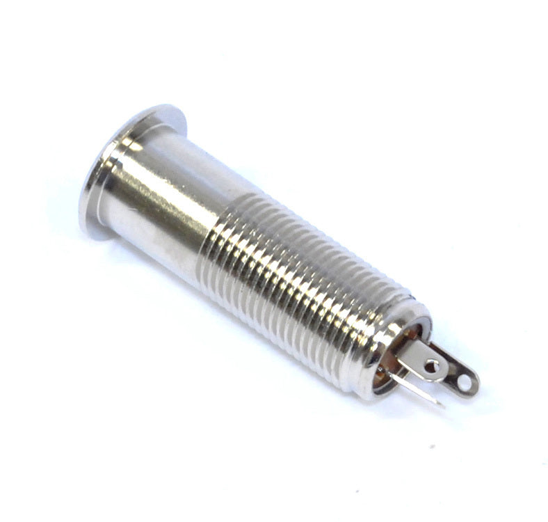Gotoh Flush Mount Stereo Jack for Solid Body Guitars, Nickel Finish, Includes Nut & Washer, Made in Japan (Pk-1)