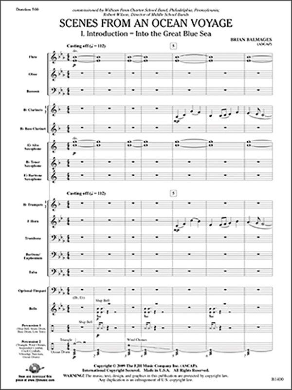 Scenes from an Ocean Voyage by Brian Balmages, FJH Music Company, 1 Page