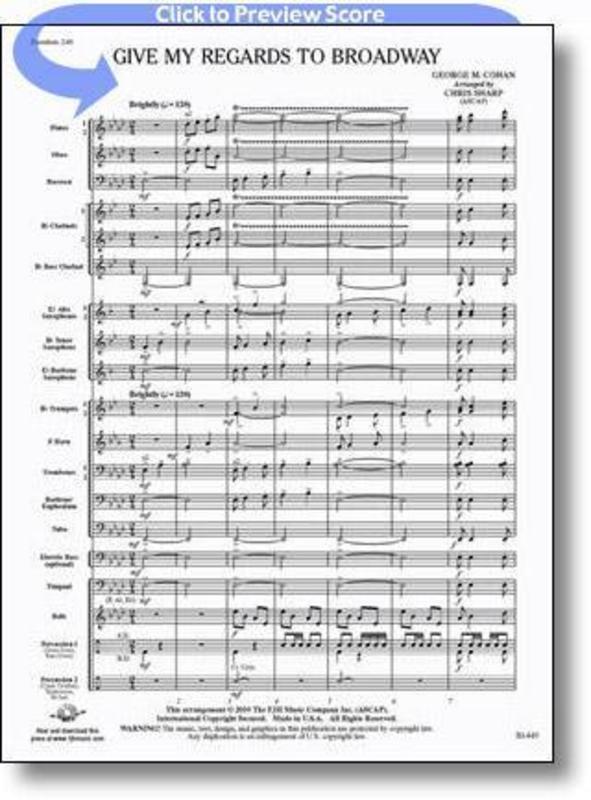 Give My Regards To Broadway Arr Sharp Concert Band Score/Parts Book
