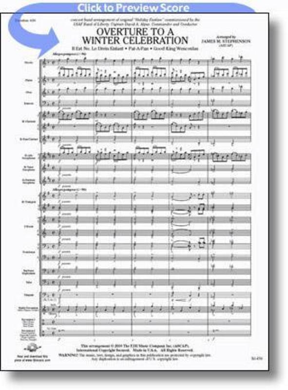 Overture To A Winter Celebration Concert Band Score/Parts Book