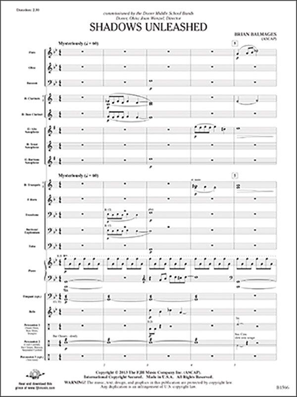 Shadows Unleashed by Brian Balmages for SC/PTS - FJH Music Company