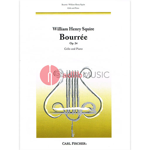 Bourree Op 24 for Cello and Piano Accompaniment by Squire, Fischer B2518