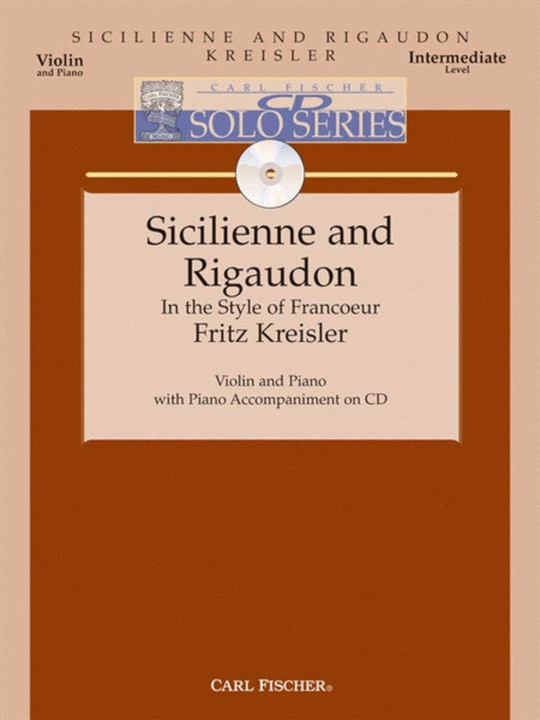 Sicilienne And Rigaudon Violin/Piano Book/CD Book