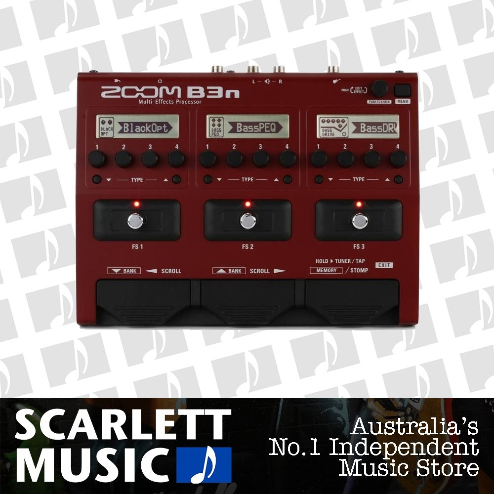Zoom B3n Bass Guitar Multi Effect Processor