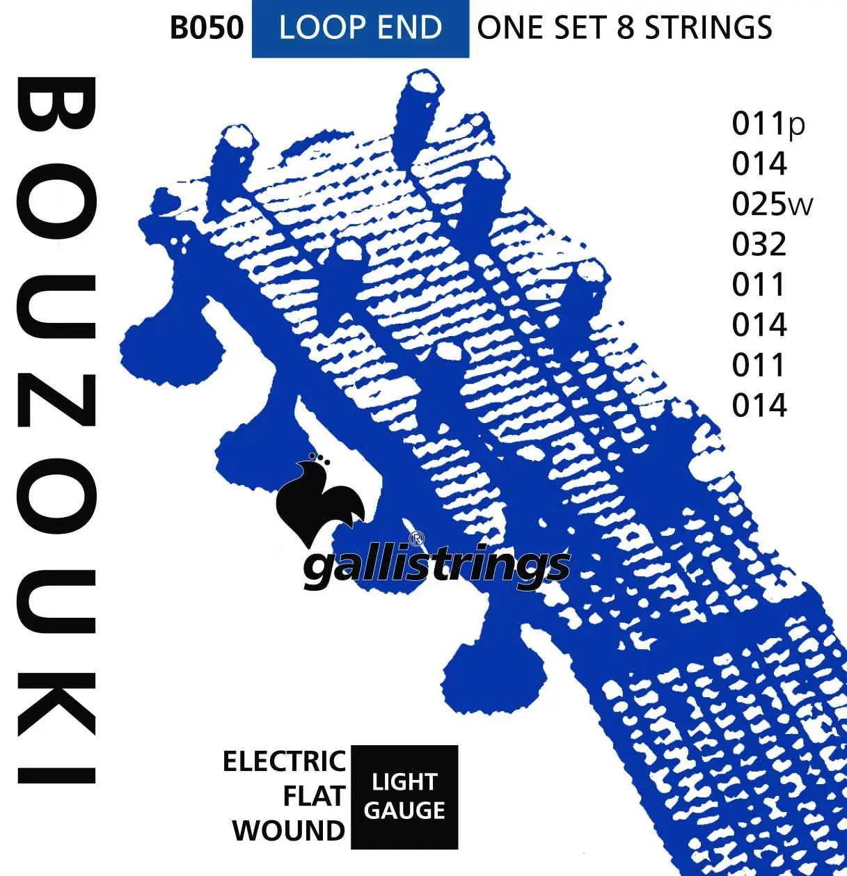 Galli B50 Bouzouki 8 String Flat Wound Set