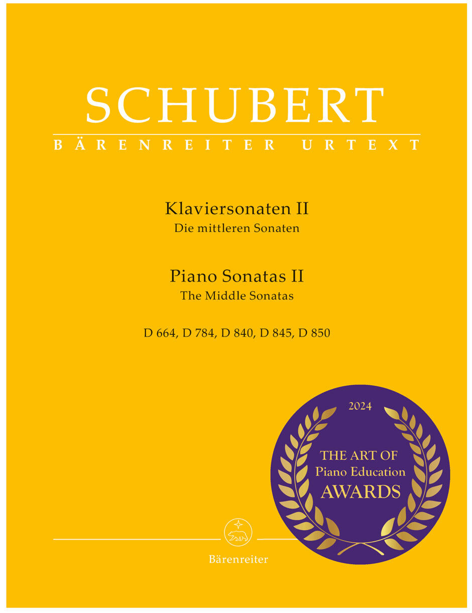 Piano Sonatas II: The Middle Sonatas, Bärenreiter Urtext Edition, Edited by Walburga Litschauer, Performance Score, 150 Pages