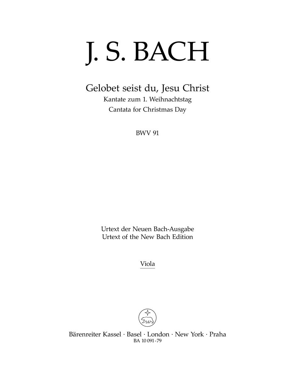 Gelobet Seist Du, Jesu Christ BWV 91