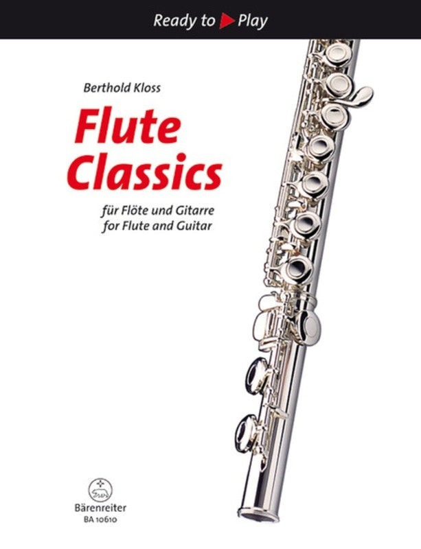 Flute Classics Arr Kloss For Flute And Guitar Book