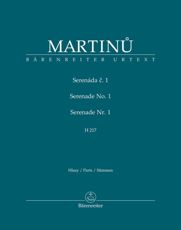 Martinu - Serenade No 1 H 217 Set Of Parts