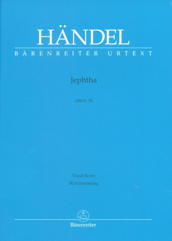 Jephtha Hwv 70 Vocal Score Book