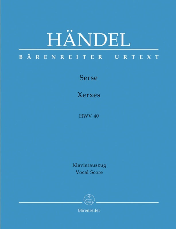 Handel - Xerxes Hwv 40 Vocal Score Ger/Ital Urtext