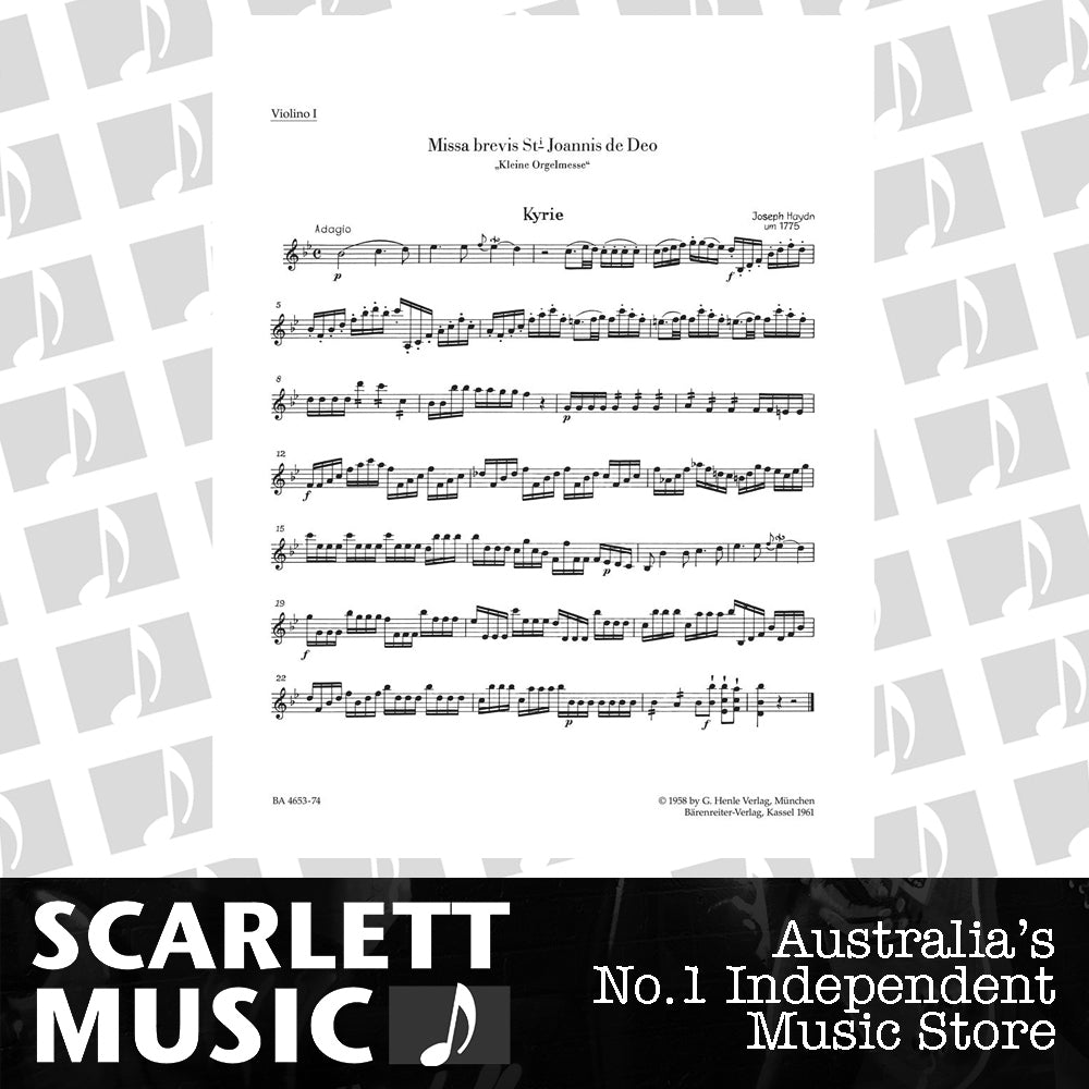 Missa Brevis Sancti Joannis De Deo Hob.Xxii:7 "Little Organ Mass" — view 2