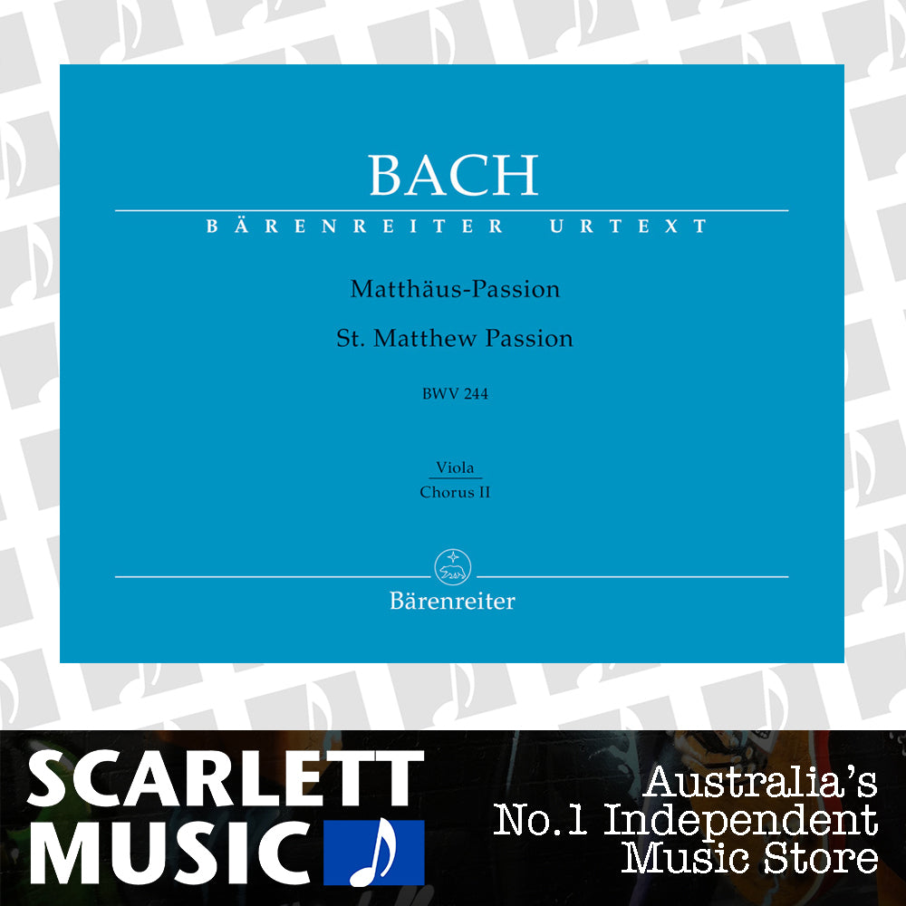St Matthew Passion BWV 244 Choir II-Viola Sheet Music — view 2