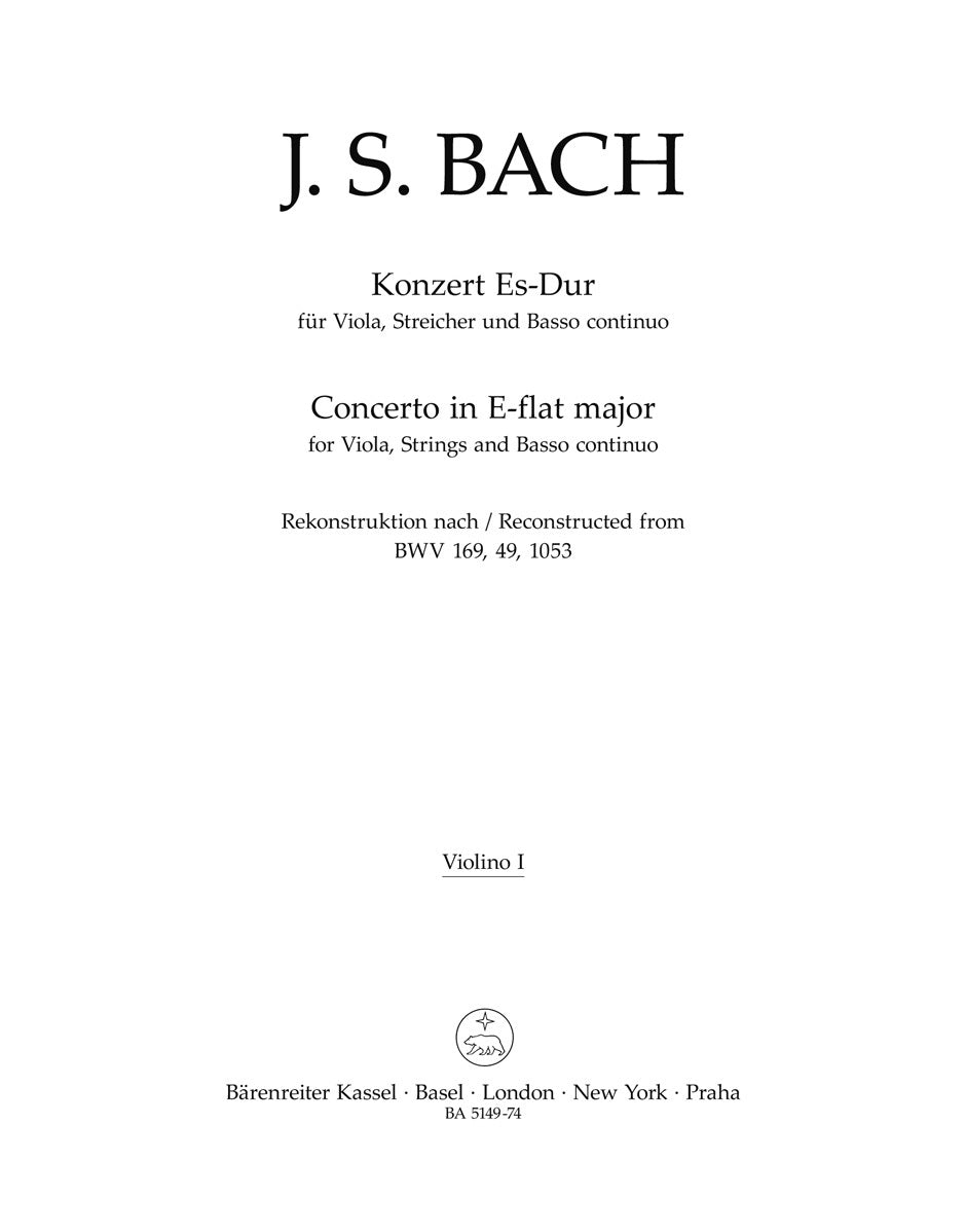 Viola Concerto in E Flat for Violin 1 Sheet Music