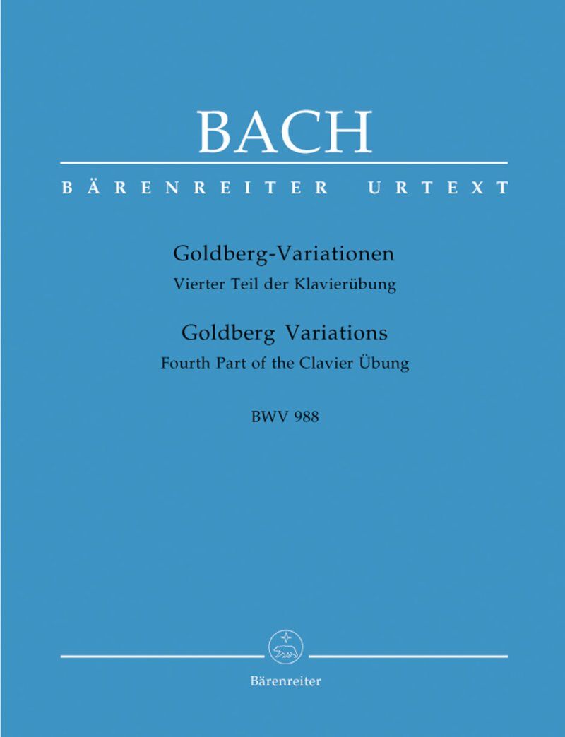 Goldberg Variations BWV 988 for Piano, Urtext Edition by Johann Sebastian Bach, 47 Pages, Published by Barenreiter