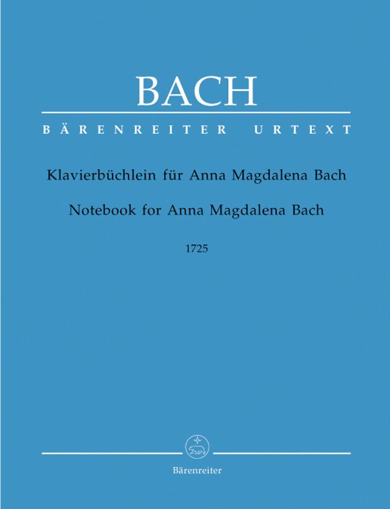 Notebook for Anna Magdalena Bach 1725 - Piano, 49 Pages, Urtext Edition, Publisher: Barenreiter, Composer: Johann Sebastian Bach