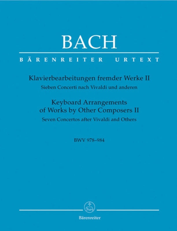 Concertos 7 After Vivaldi Bwv 978-984