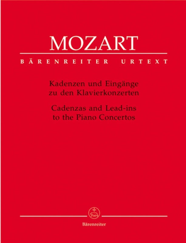 Cadenzas And Lead Ins To Piano Concertos Urtext Book