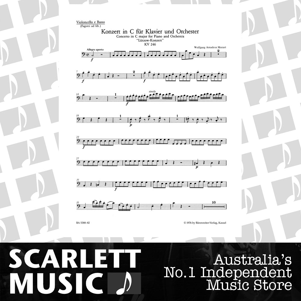 Concerto For Piano And Orchestra No. 8 In C Major K. 246 "Lützow Concerto" — view 2