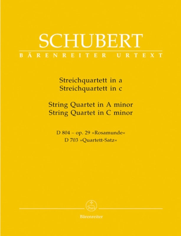 Quartet A Min D804 / Quartettsatz C Min D703