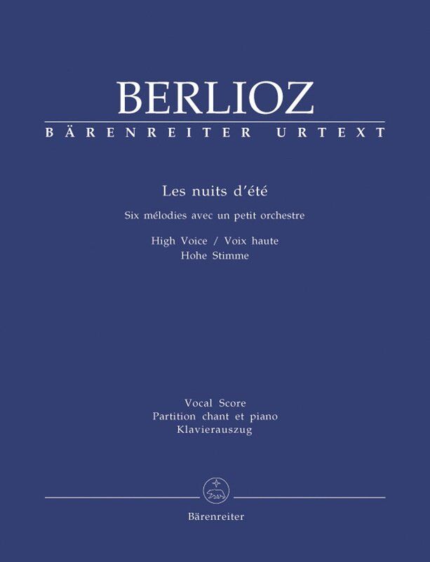 Berlioz - Les Nuits D'Eté for High Voice/Piano Vocal Score